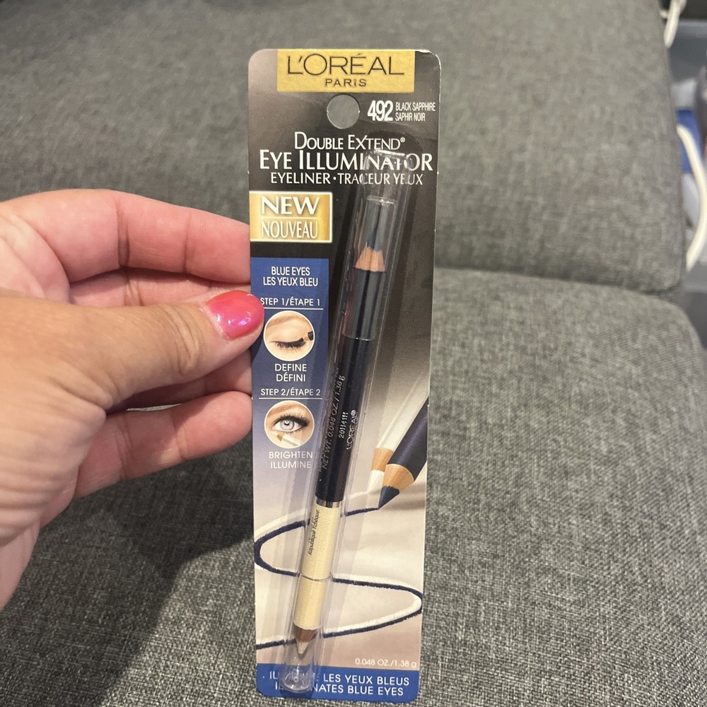 L'Oréal ~Double Extend Eye Illuminator Eyeliner #492 Black Sapphire. RARE/HTF